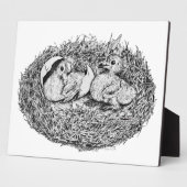 Pigeon Nest Babies Fotoplatte (Seite)