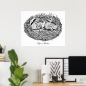 Pigeon Nest Babies Poster (Heimbüro)