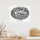 Pigeon Nest Babies Poster (Küche)