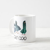 Pigeon Niedlich Bleibe Coo Bird Lover Kaffeetasse (Vorderseite Links)
