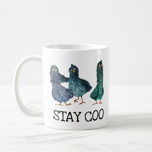 Pigeon Niedlich Bleibe Coo Bird Lover Kaffeetasse (Links)