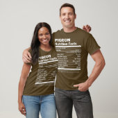Pigeon Nutrition Facts Funny Graphic T-Shirt (Unisex)