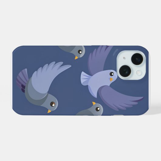 Pigeon Pals iPhone 15 Hülle (Rückseite (Horizontal))