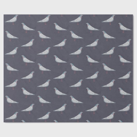 Pigeon Pattern Geschenkpapier (Flach)
