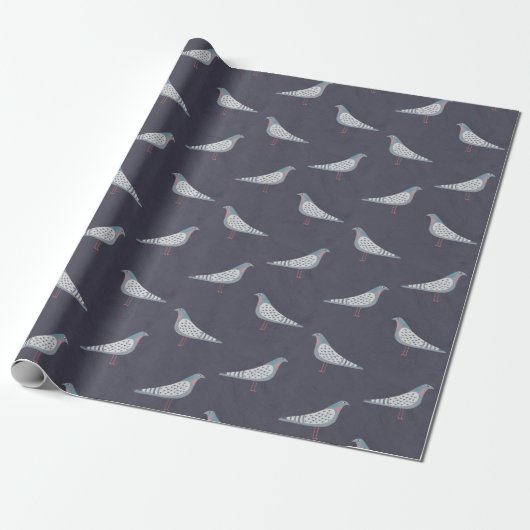 Pigeon Pattern Geschenkpapier (Ungerollt)