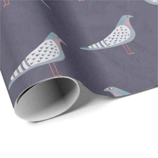 Pigeon Pattern Geschenkpapier (Rolleneckpunkt)