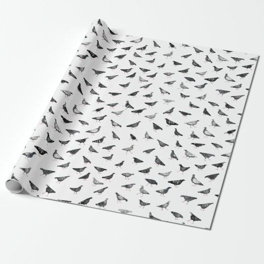 Pigeon Pattern Geschenkpapier (Ungerollt)