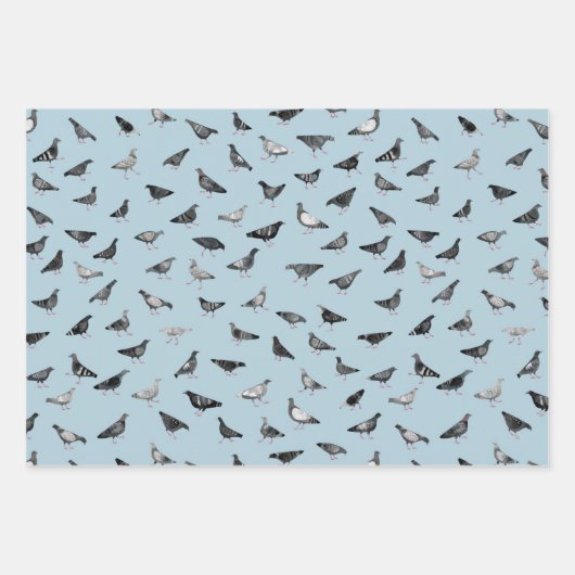 Pigeon Pattern Geschenkpapier Set (Vorderseite 2)