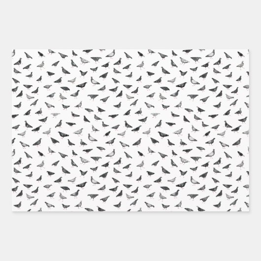 Pigeon Pattern Geschenkpapier Set (Vorderseite 3)