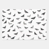 Pigeon Pattern Geschenkpapier Set (Vorderseite)