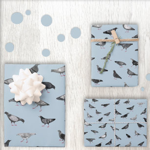 Pigeon Pattern Geschenkpapier Set