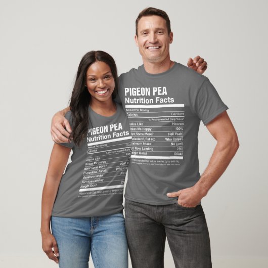 Pigeon Pea Nutrition Facts Funny Graphic T-Shirt (Unisex)