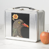 "Pigeon Pi" Frische Taube, die über Pi nachdenkt Metall Brotdose (Beispiel)