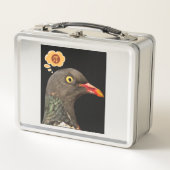 "Pigeon Pi" Frische Taube, die über Pi nachdenkt Metall Brotdose (Vorderseite)