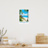 Pigeon Point Beach Caribbean Travel Print Poster (Küche)