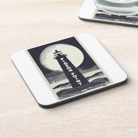 Pigeon Point Lighthouse California Moon Getränkeuntersetzer (Linke Seite)