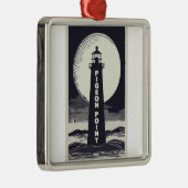 Pigeon Point Lighthouse California Moon Ornament Aus Metall (Rechts)