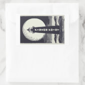 Pigeon Point Lighthouse California Moon Rechteckiger Aufkleber (Tasche)