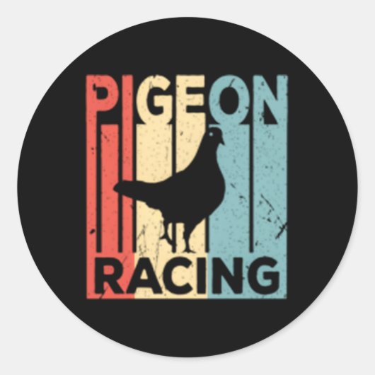 Pigeon Racing Runder Aufkleber (Vorderseite)