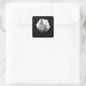 Pigeon Retro Quadratischer Aufkleber (Tasche)