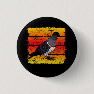Pigeon Retro Vintag Button