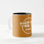 Pigeon River, Tennessee Zweifarbige Tasse (Vorderseite Links)