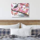 Pigeon-Ruhen auf einer Baumzweig-Leinwand Leinwanddruck (Insitu (Schlafzimmer))