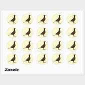 Pigeon Runder Aufkleber (Blatt)