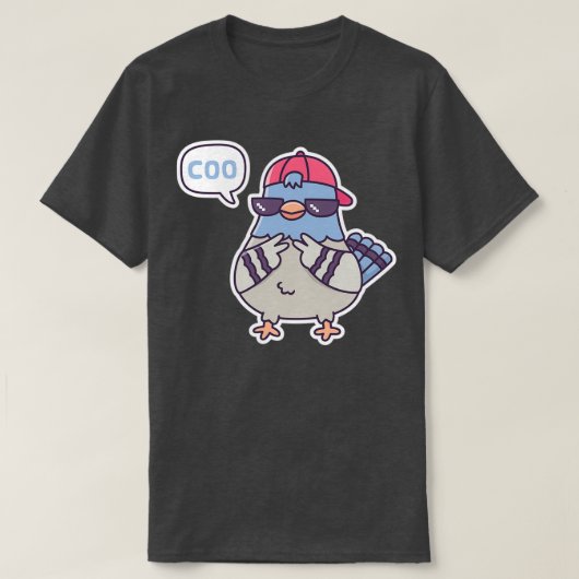 Pigeon sagt Coo Funny 1 T-Shirt (Design vorne)
