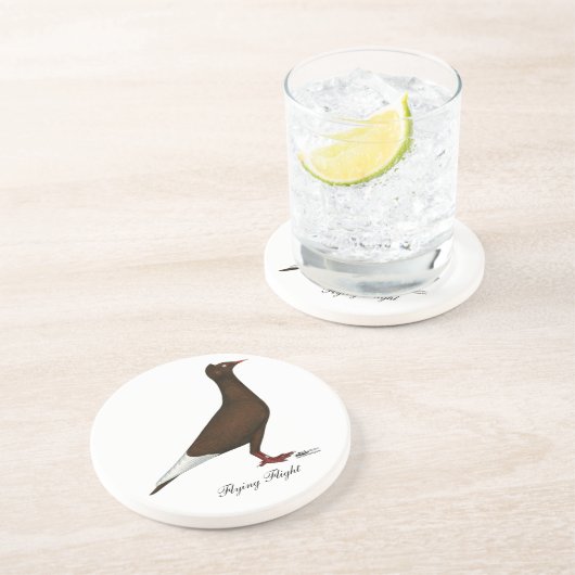 Pigeon Sandstein Untersetzer (Seite)