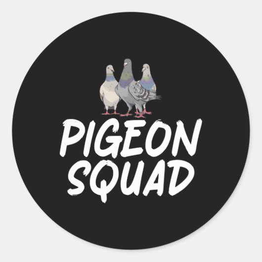 Pigeon Squad Taubenzucht Runder Aufkleber (Vorderseite)