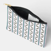 Pigeon Streifen Zipper Pouch Zubehörtasche (Offen)