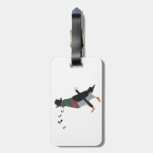 Pigeon Über Stadt Gepäckanhänger (Rückseite vertikal)