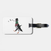 Pigeon Über Stadt Gepäckanhänger (Rückseite horizontal)