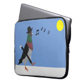 Pigeon Über Stadt Laptopschutzhülle (Vorderseite Links)