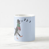 Pigeon Über Town Funny Kaffeetasse (Mittel)