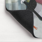 Pigeon Über Town Funny Mousepad (Ecke)