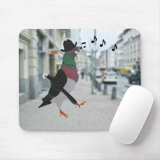 Pigeon Über Town Funny Mousepad (Mit Mouse)