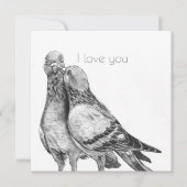 Pigeon-Umarmung Postkarte (Vorderseite)