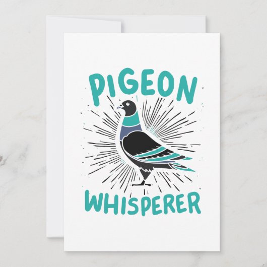 Pigeon Whisperer Einladung (Vorderseite)