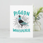 Pigeon Whisperer Einladung (Stehend Vorderseite)