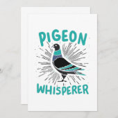 Pigeon Whisperer Einladung (Vorne/Hinten)