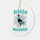 Pigeon Whisperer Keramik Ornament (Links)