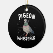 Pigeon Whisperer Keramik Ornament (Links)