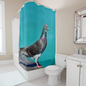 Pigeon With A View Duschvorhang (Beispiel)