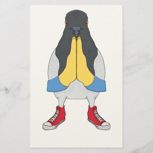 Pigeon with Shoes Briefpapier (Vorderseite)