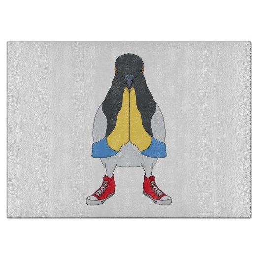 Pigeon with Shoes Schneidebrett (Vorderseite)