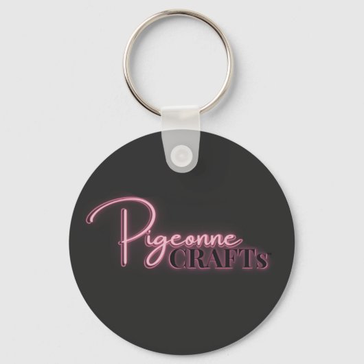 Pigeonne Crafts Logo– Schlüsselanhänger (Vorderseite)