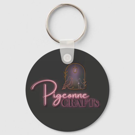 Pigeonne Crafts Logo v2 – Keychain Schlüsselanhänger (Vorderseite)