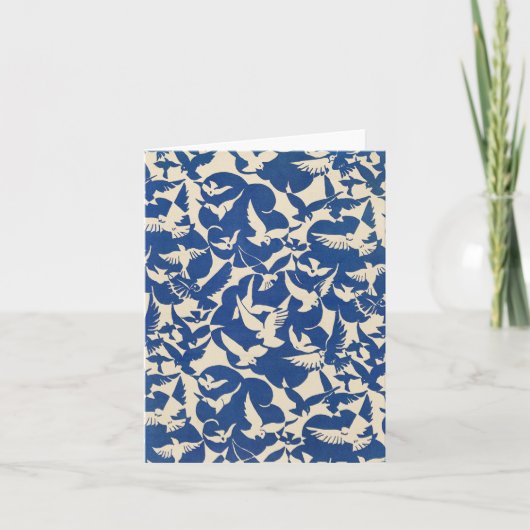 Pigeons in white and blue Rijksmuseum Amsterdam Karte (Vorderseite)